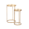 Ridgley S2 Accent Tables Round Mirrored Gold