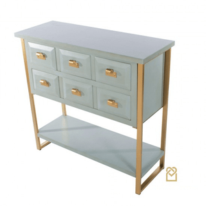 Ainsley 2 Drawer Console Table Pale Blue