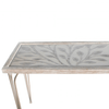 Tree Pattern Console Table WhiteChampagne