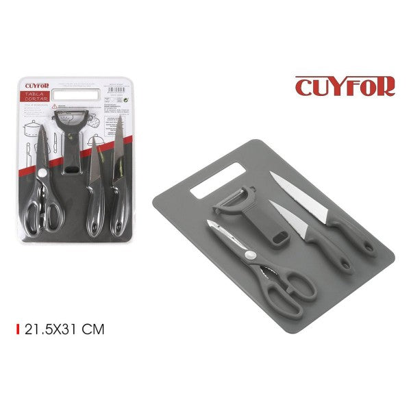 Chopping board with 4 accessories