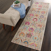 Vintage Kashan Rug 04 Ivory Multi