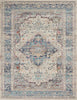 Vintage Kashan Rug 07 Ivory Blue