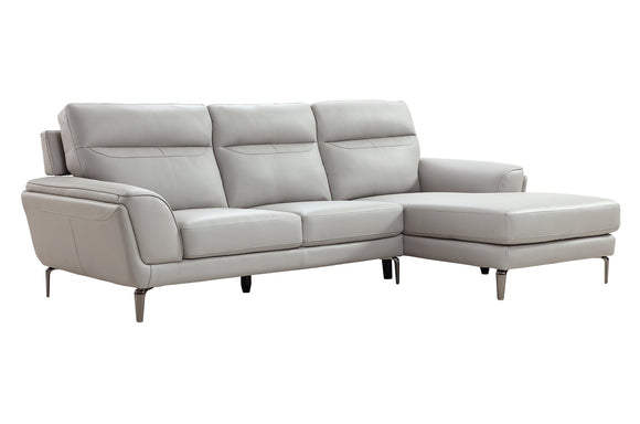 Upgrade your living space with the sleek and modern Vernazza Corner Group Sofa in a beautiful light grey color. This RHF (right-hand facing) sofa offers ample seating space and plush cushions for ultimate comfort. The light grey upholstery complements any contemporary decor, creating a stylish and inviting ambiance.