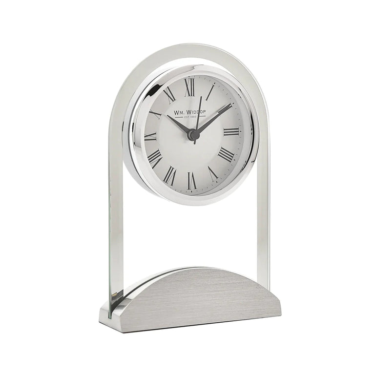 Glass Panel Mantel Clock
