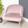 Luxury Blush Pink Velvet Chair