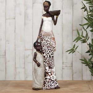 Maasai Mother  Child Figurine 41cm