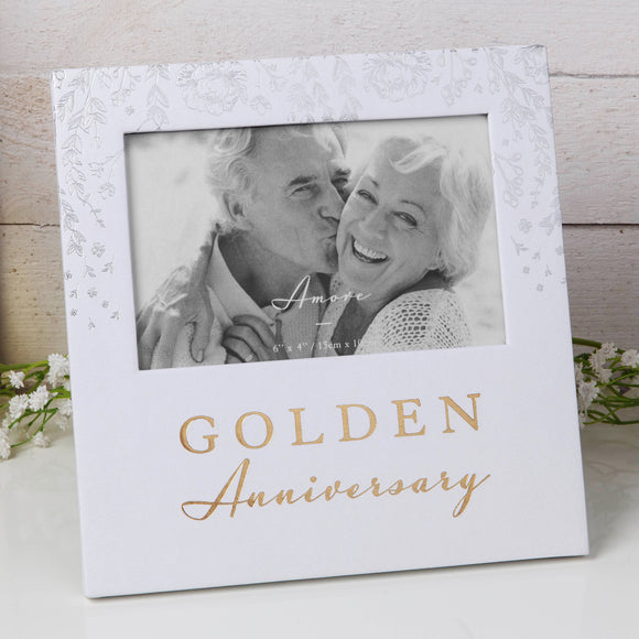 6 x 4 Amore By Juliana Photo Frame Golden Anniversary