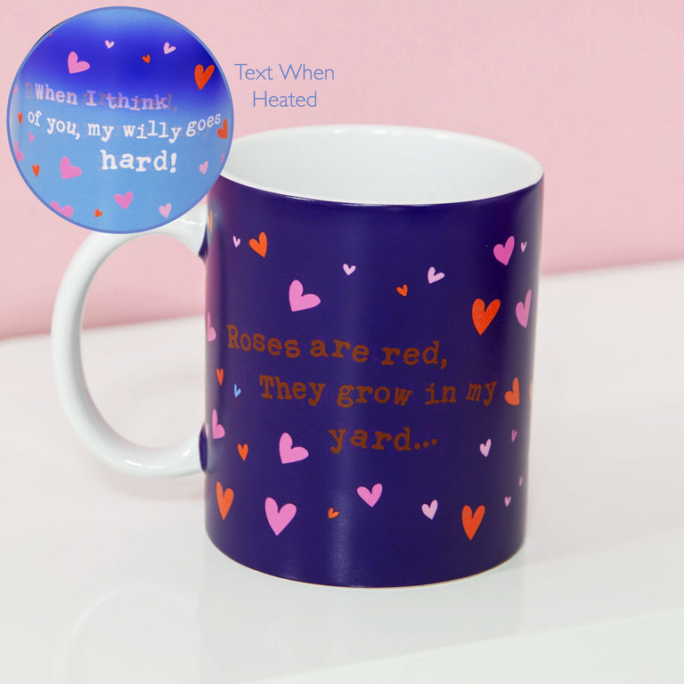 For Your Eyes Only Heat Changing Mug  Roses Are Red