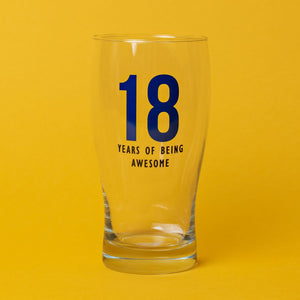 18th Birthday Pint Glass