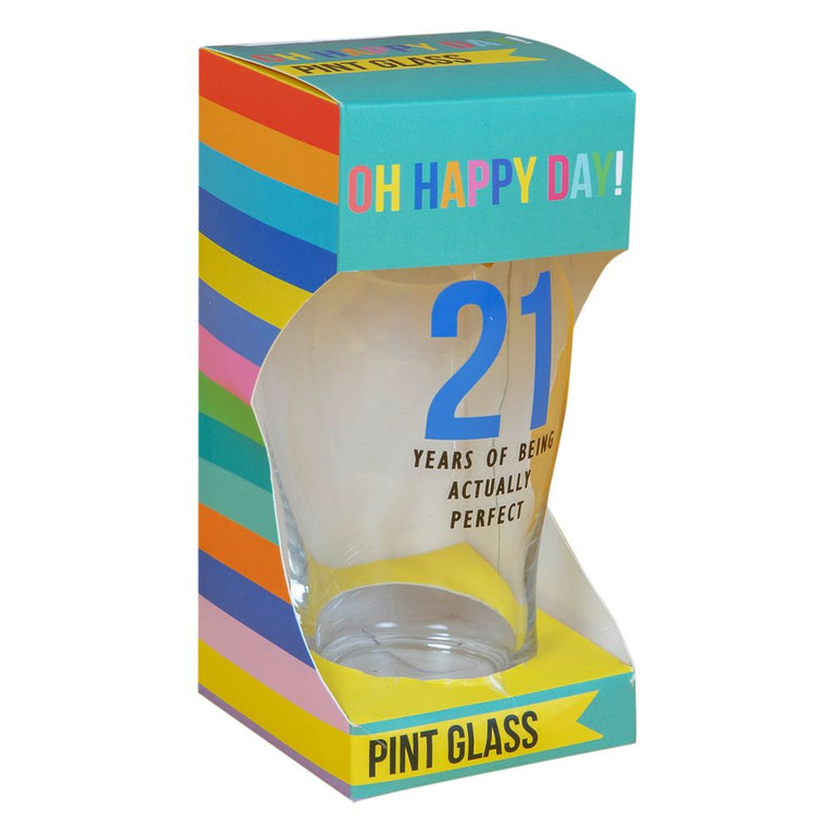 21st Birthday Pint Glass