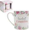 Loveliest Grandma Floral Bone China Mug