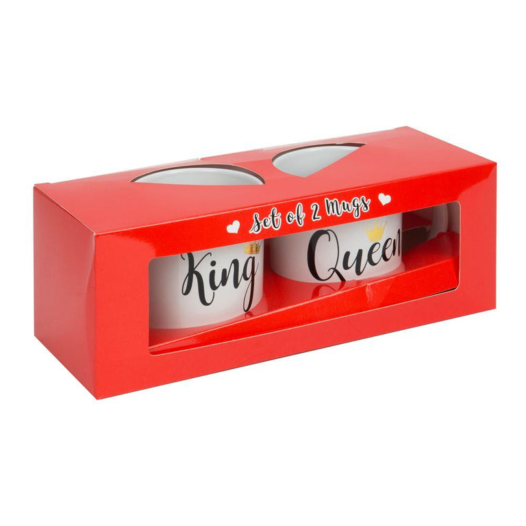 SET OF 2 KING and QUEEN MUGS