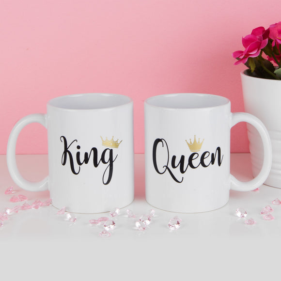 SET OF 2 KING and QUEEN MUGS