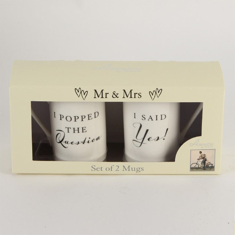 Mug Gift Set  I Popped the QuestionI Said Yes