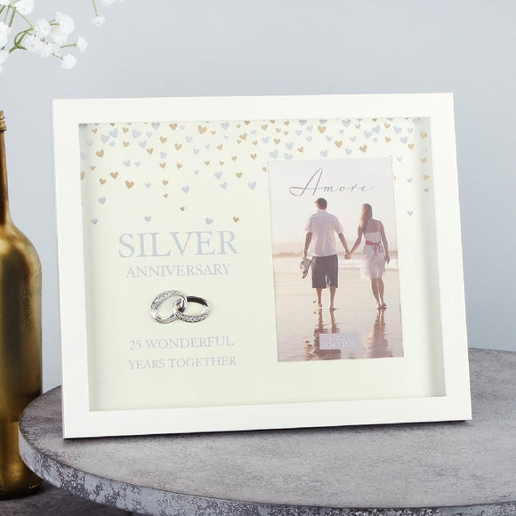 Showered with Love Frame  Silver Anniversary