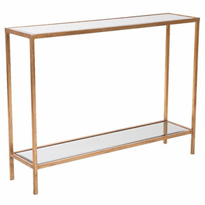 Fern Cottage Gold Console With Mirrored Top