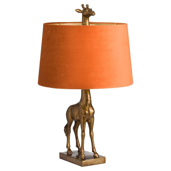 Fern Cottage Gold Giraffe Lamp