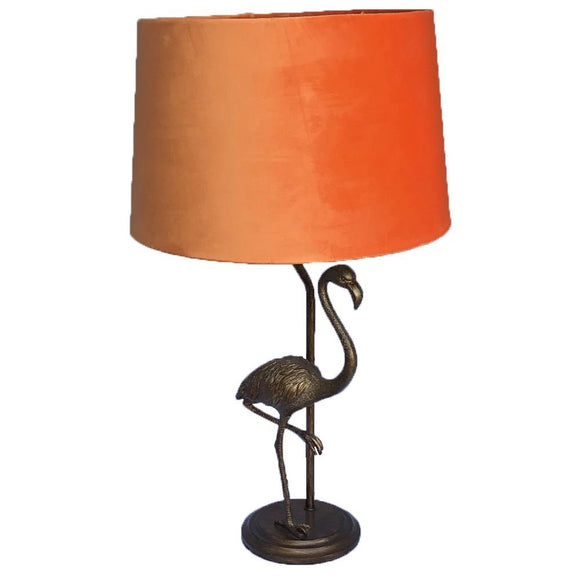 Fern Cottage Gold Flamingo Lamp