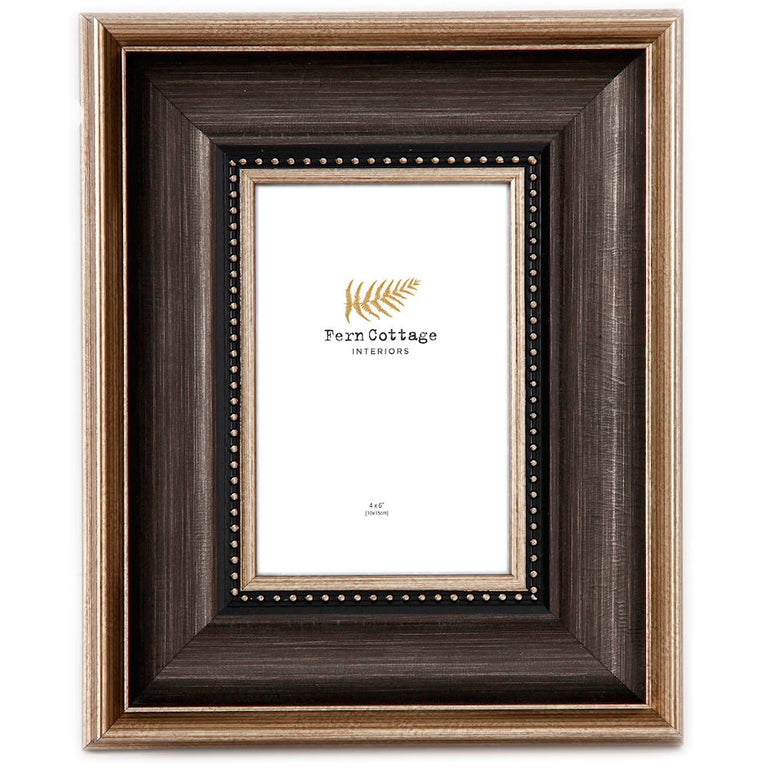 Fern Cottage Black  Brushed Gold Frame