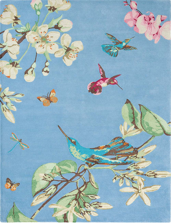 Wedgwood Hummingbird Rug Blue