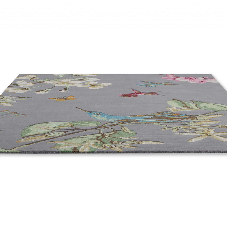 Wedgwood Hummingbird Rug Grey