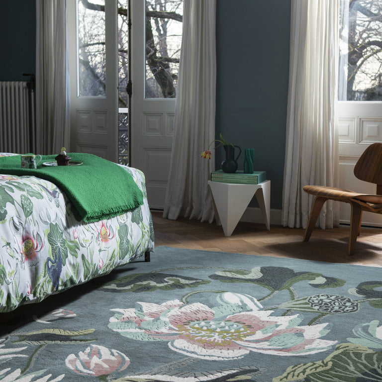 Wedgwood Waterlily Rug Midnight Pond