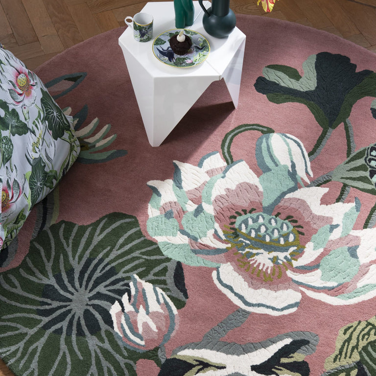 Wedgwood Waterlily Rug Dusty Rose