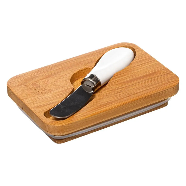 Ceramic Butter Dish With Knife