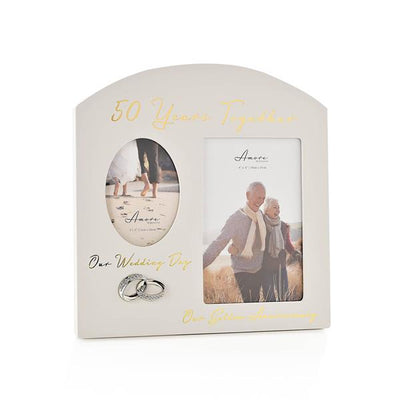 Amore Arched Double Frame50th Anniversary