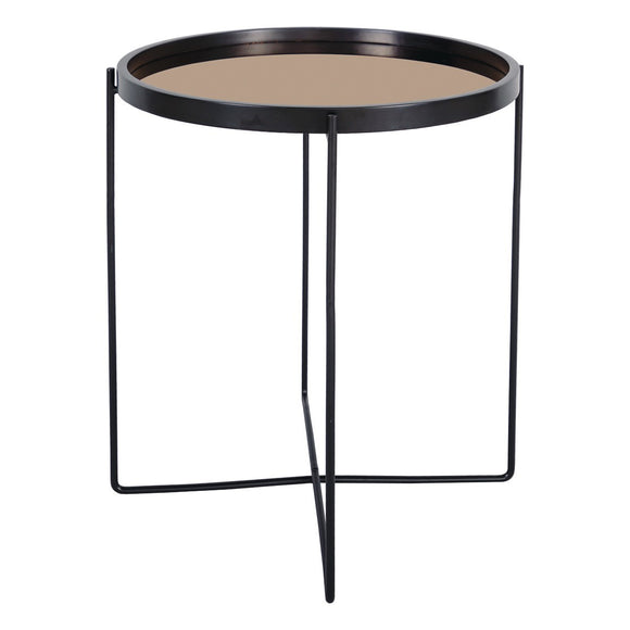 Anzio Round Satin Black Tall Table