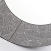 Atrani Round Grey with silver Leaf Mirror