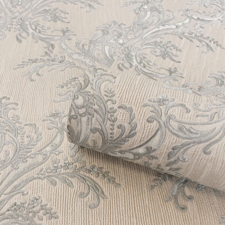 Belgravia Sofia SilverHessian Wallpaper