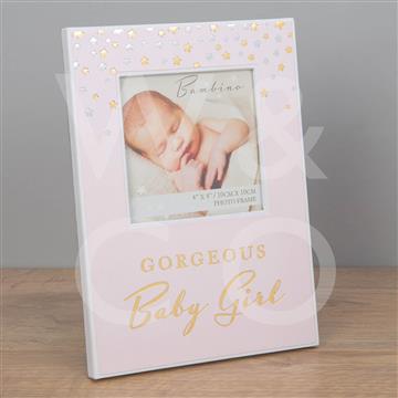 4 X 4  Bambino Paper wrap Photo Frame Baby Girl