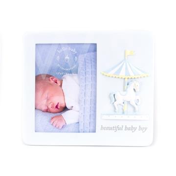 Hello Baby Frame Carousel Design Baby Boy 35x5