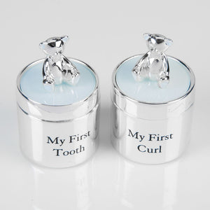 Bambino Silver Plated First Tooth  Curl Box Set