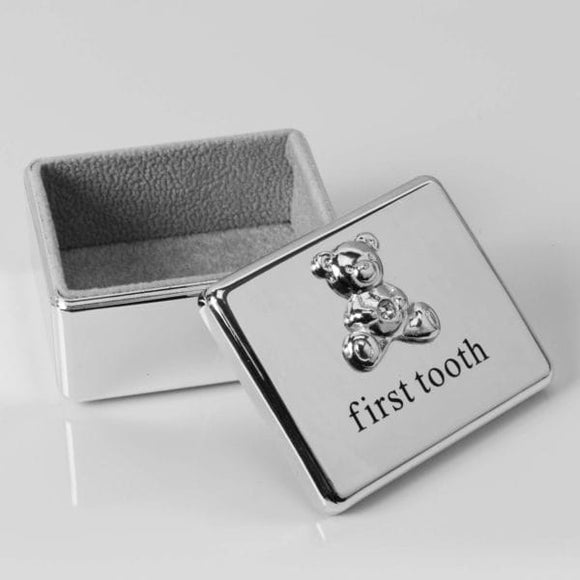 Bambino Silver Plated First Tooth Keepsake Box
