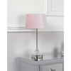 Cut Glass Candle Stick Lamp with Blush Pink Shade