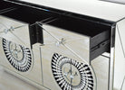 Crystal Sideboard with Square Mirror