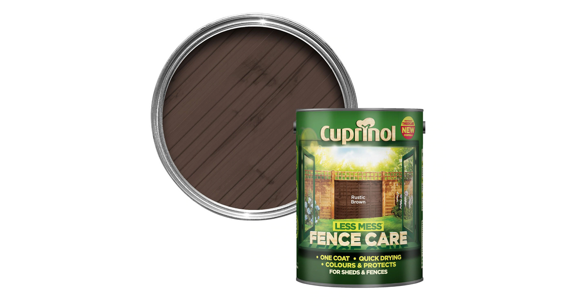 Cuprinol Less Mess Fence Care Rustic Brown Buy Online Foys.ie