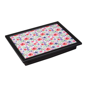 Denby Watercolour Floral Lap tray With Black Edge