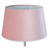 Cut Glass Candle Stick Lamp with Blush Pink Shade