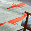 Scion Mr Fox Rug Mint Poppy 025313