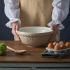 Mason Cash In The Forest Owl Stone Mixing Bowl being used for baking