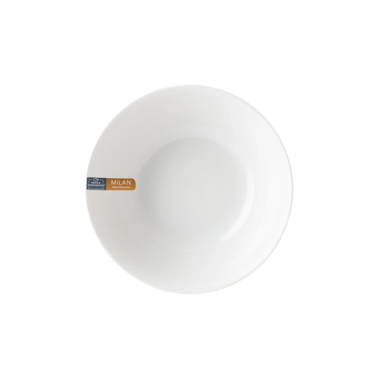 Milano White Porcelain Cereal Bowl for Dining – Elegant Multi-Purpose Breakfast & Serving Bowl for Cereal, Soup & Dessert