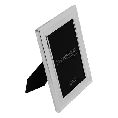 Impressions Silver Plated Frame With Beadededge 4 X 6