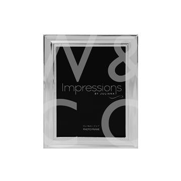 Impressions Silver Plated Frame With Beaded edge 5 X 7