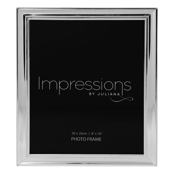 Impressions Silver Plated Frame With Beaded edge 8 X 10