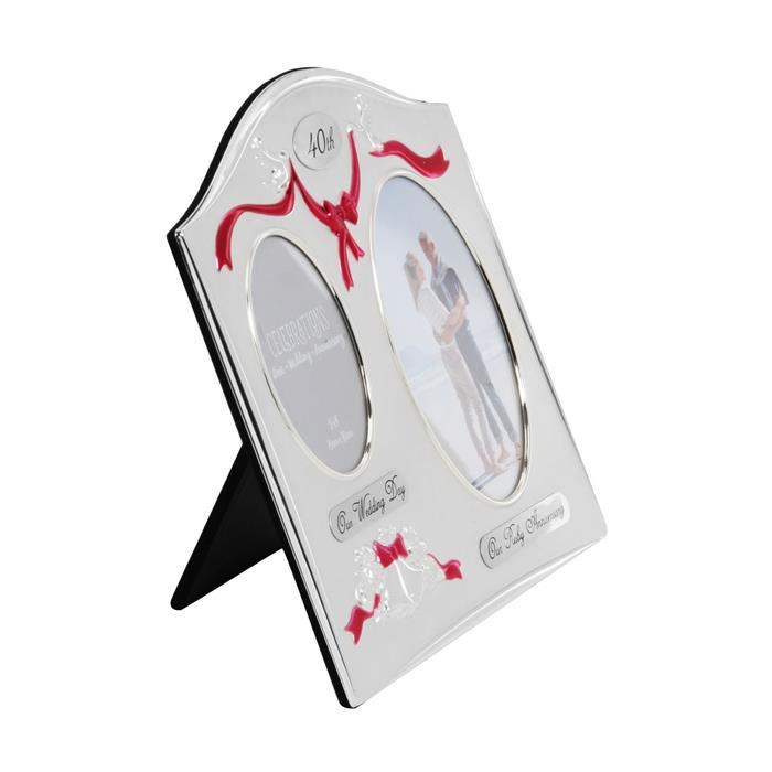 Photo Frame SPlated Double Anniversary 40th