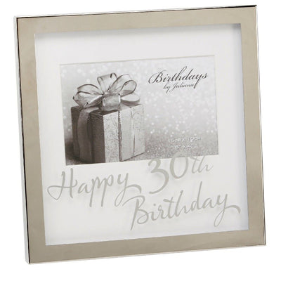 6 X 4  BIRTHDAYS BY JULIANA SILVERPLATED BOX FRAME  30TH