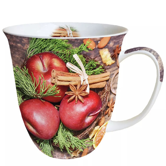 Porcelain Mug Winter Apples